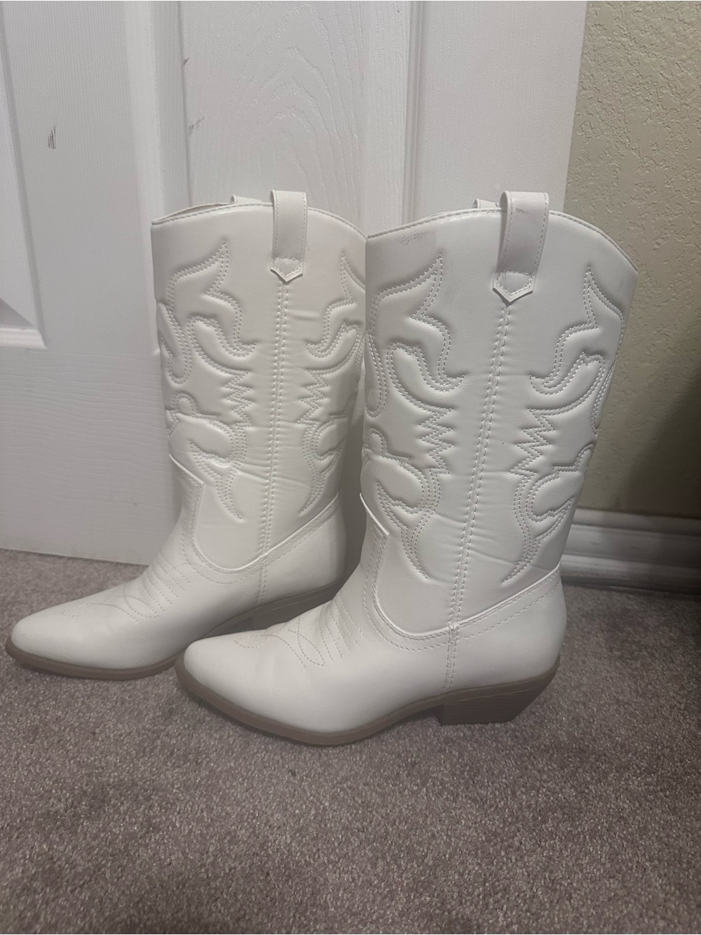 Soda White Western Cowboy Boots